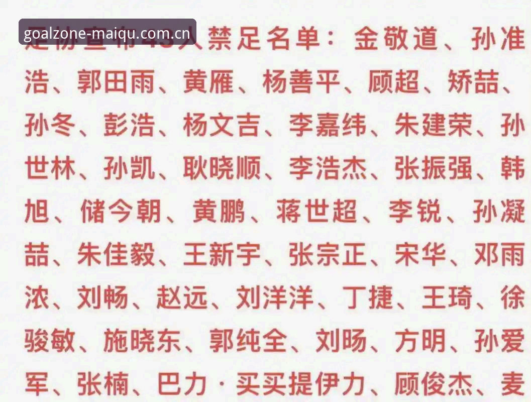 中国足协第三批禁足名单全面解析：行业净化与世界杯平台下的购彩新生态